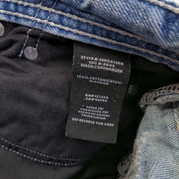 Buckle Black Men's Blake Relaxed Straight Jeans Blue 32 Copenhagen Wash - Picture 10 of 12